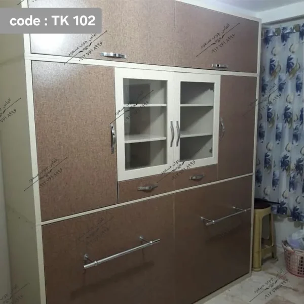 تخت تاشو یک نفره افقی کمددار مدل TK 102