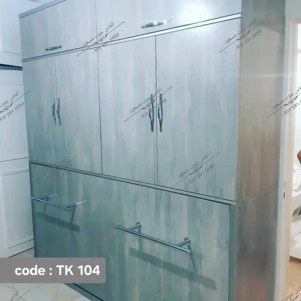 تخت تاشو یک نفره نیم نفره افقی کمددار مدل TK104