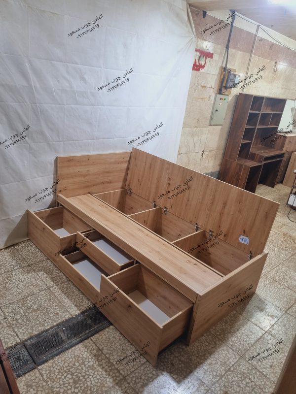 تخت یک نفره الماس چوب مسعود مدل T08 - تصویر 8