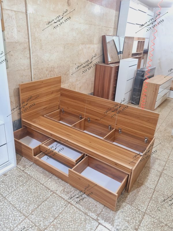 تخت یک نفره الماس چوب مسعود مدل T08 - تصویر 2